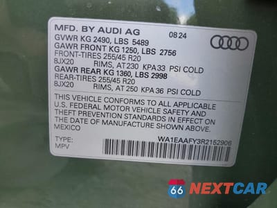 Zdjęcie 14 z 14 samochodu: 2024 AUDI Q5 PREMIUM PLUS 45 VIN:WA1EAAFY3R2152906 - miniatura