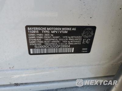 Zdjęcie 13 z 13 samochodu: 2016 BMW X5 XDRIVE35I VIN:5UXKR0C52G0P28904 - miniatura