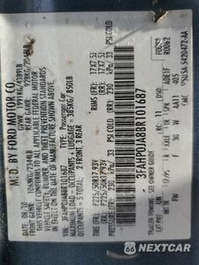 Zdjęcie 12 z 12 samochodu: 2011 FORD FUSION SEL VIN:3FAHP0JA8BR101687 - miniatura