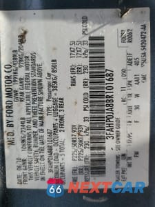 Zdjęcie 12 z 12 samochodu: 2011 FORD FUSION SEL VIN:3FAHP0JA8BR101687 - miniatura