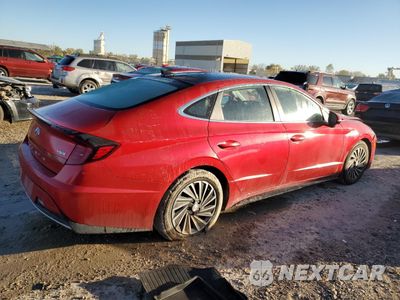 Trzecie zdjęcie samochodu z tyłu: 2021 HYUNDAI SONATA HYBRID VIN:KMHL54JJ5MA031172 - miniatura