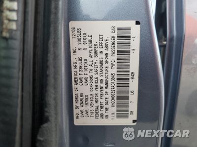 Zdjęcie 12 z 14 samochodu: 2007 HONDA ACCORD LX VIN:1HGCM66327A043945 - miniatura