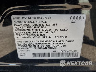 Zdjęcie 13 z 15 samochodu: 2022 AUDI Q4 E-TRON PREMIUM PLUS VIN:WA1H2BFZXNP050377 - miniatura