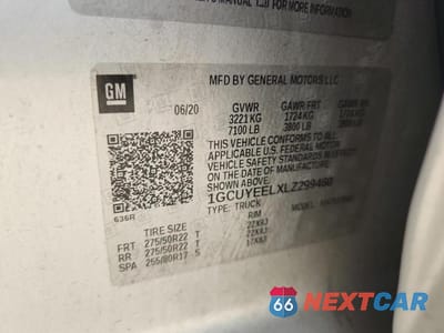 Zdjęcie 12 z 12 samochodu: 2020 CHEVROLET SILVERADO K1500 RST VIN:1GCUYEELXLZ299460 - miniatura