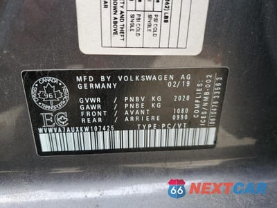 Zdjęcie 12 z 13 samochodu: 2019 VOLKSWAGEN GOLF R VIN:WVWVA7AUXKW107425 - miniatura