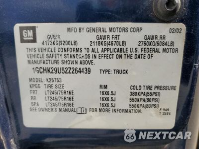 Zdjęcie 12 z 14 samochodu: 2002 CHEVROLET SILVERADO K2500 HEAVY DUTY VIN:1GCHK29U52Z264439 - miniatura