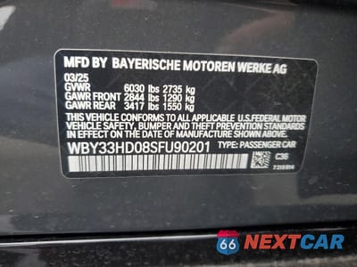 Zdjęcie 12 z 12 samochodu: 2025 BMW I4 M50 VIN:WBY33HD08SFU90201 - miniatura