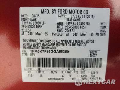 Zdjęcie 14 z 16 samochodu: 2016 FORD EXPLORER LIMITED VIN:1FM5K7F86GGA55359 - miniatura