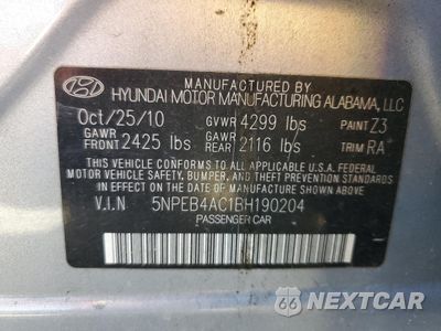 Zdjęcie 13 z 13 samochodu: 2011 HYUNDAI SONATA GLS VIN:5NPEB4AC1BH190204 - miniatura