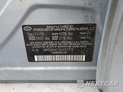 Zdjęcie 12 z 12 samochodu: 2011 HYUNDAI SONATA GLS VIN:5NPEB4AC1BH157719 - miniatura