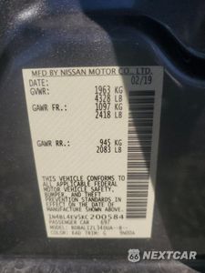 Zdjęcie 12 z 14 samochodu: 2019 NISSAN ALTIMA SL VIN:1N4BL4EV5KC200584 - miniatura