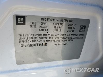 Zdjęcie 13 z 13 samochodu: 2015 BUICK LACROSSE PREMIUM VIN:1G4GF5G34FF198125 - miniatura