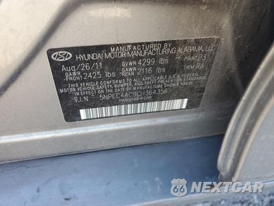 Zdjęcie 12 z 14 samochodu: 2012 HYUNDAI SONATA SE VIN:5NPEC4AC9CH364356 - miniatura
