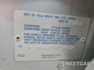 Zdjęcie 12 z 12 samochodu: 2002 SUBARU FORESTER S VIN:JF1SF65672H729372 - miniatura