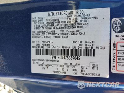 Zdjęcie 12 z 12 samochodu: 2007 FORD MUSTANG VIN:1ZVFT80N475369045 - miniatura