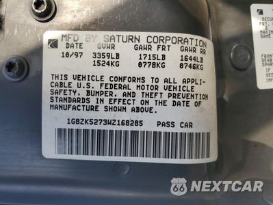 Zdjęcie 13 z 15 samochodu: 1998 SATURN SL2 VIN:1G8ZK5273WZ168285 - miniatura