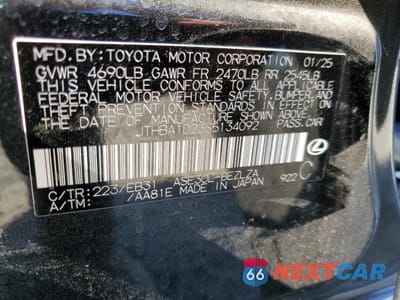 Zdjęcie 12 z 13 samochodu: 2025 LEXUS IS 300 VIN:JTHBA1D23S5134092 - miniatura