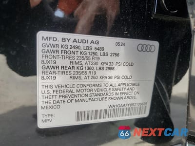 Zdjęcie 12 z 13 samochodu: 2024 AUDI Q5 PREMIUM 45 VIN:WA1GAAFY6R2106625 - miniatura