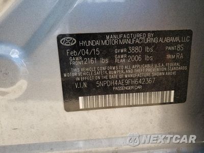 Zdjęcie 12 z 12 samochodu: 2015 HYUNDAI ELANTRA SE VIN:5NPDH4AE9FH642367 - miniatura