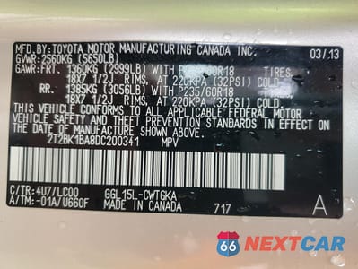 Zdjęcie 14 z 16 samochodu: 2013 LEXUS RX 350 BASE VIN:2T2BK1BA8DC200341 - miniatura