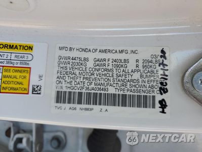 Zdjęcie 12 z 12 samochodu: 2018 HONDA ACCORD SPORT VIN:1HGCV2F36JA036493 - miniatura
