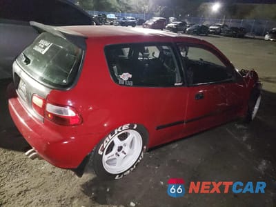 Trzecie zdjęcie samochodu z tyłu: 1993 HONDA CIVIC DX VIN:2HGEH2460PH527746 - miniatura