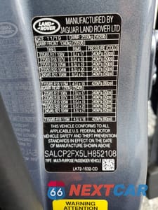 Zdjęcie 13 z 16 samochodu: 2020 LAND ROVER DISCOVERY SPORT SE VIN:SALCP2FX5LH852108 - miniatura