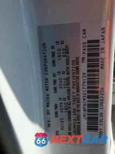 Zdjęcie 12 z 12 samochodu: 2025 MAZDA 3 PREFERRED VIN:JM1BPACM3S1779139 - miniatura