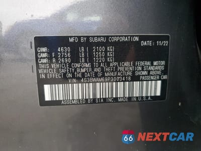 Zdjęcie 12 z 12 samochodu: 2023 SUBARU LEGACY LIMITED VIN:4S3BWAM69P3003418 - miniatura