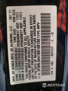 Zdjęcie 13 z 15 samochodu: 2011 HONDA ODYSSEY EX VIN:5FNRL5H41BB100180 - miniatura