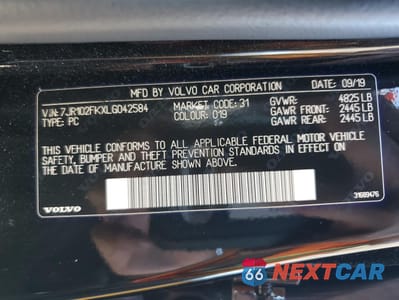 Zdjęcie 13 z 14 samochodu: 2020 VOLVO S60 T5 MOMENTUM VIN:7JR102FKXLG042584 - miniatura