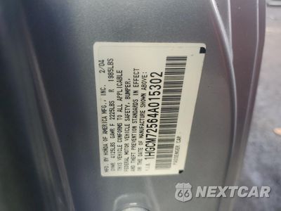Zdjęcie 12 z 14 samochodu: 2004 HONDA ACCORD EX VIN:1HGCM72564A015302 - miniatura