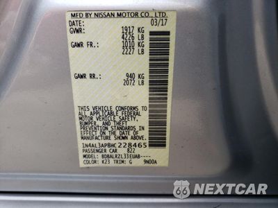 Zdjęcie 12 z 12 samochodu: 2017 NISSAN ALTIMA 2.5 VIN:1N4AL3AP8HC228465 - miniatura