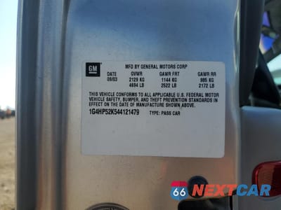 Zdjęcie 12 z 14 samochodu: 2004 BUICK LESABRE CUSTOM VIN:1G4HP52K544121479 - miniatura