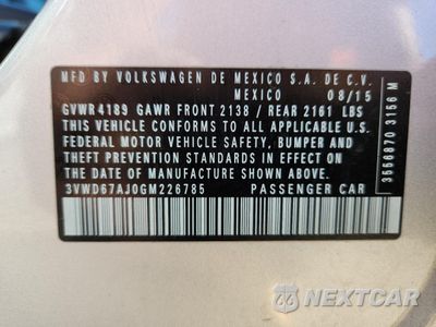 Zdjęcie 12 z 14 samochodu: 2016 VOLKSWAGEN JETTA SE VIN:3VWD67AJ0GM226785 - miniatura