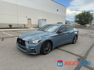 Drugie zdjęcie samochodu z przodu: 2021 INFINITI Q50 RED SPORT 400 VIN:JN1FV7DR0MM880468 - miniatura
