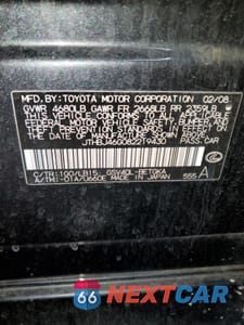 Zdjęcie 12 z 12 samochodu: 2008 LEXUS ES 350 VIN:JTHBJ46G082219430 - miniatura