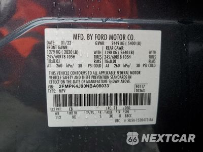 Zdjęcie 13 z 16 samochodu: 2022 FORD EDGE SEL VIN:2FMPK4J90NBA08033 - miniatura