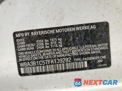 Zdjęcie 13 z 13 samochodu: 2015 BMW 320 I VIN:WBA3B1C57FK139282 - miniatura
