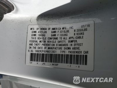 Zdjęcie 13 z 16 samochodu: 2017 HONDA ACCORD SPORT VIN:1HGCR2F65HA013831 - miniatura