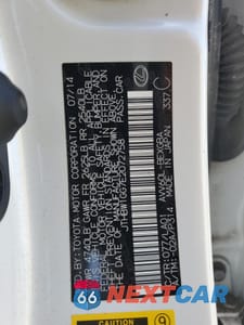 Zdjęcie 12 z 12 samochodu: 2014 LEXUS ES 300H VIN:JTHBW1GG7E2072758 - miniatura