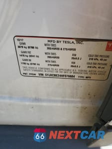 Zdjęcie 13 z 13 samochodu: 2017 TESLA MODEL X VIN:5YJXCBE24HF076684 - miniatura