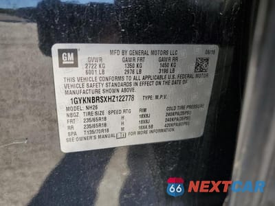 Zdjęcie 13 z 13 samochodu: 2017 CADILLAC XT5 LUXURY VIN:1GYKNBRSXHZ122778 - miniatura