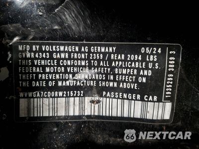Zdjęcie 13 z 14 samochodu: 2024 VOLKSWAGEN GTI S VIN:WVWGA7CD0RW215732 - miniatura