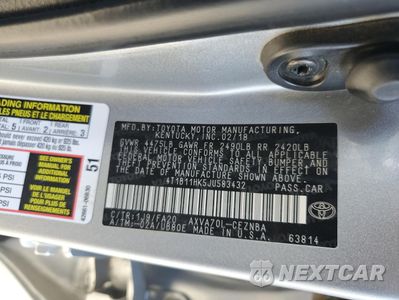 Zdjęcie 12 z 12 samochodu: 2018 TOYOTA CAMRY L VIN:4T1B11HK5JU583432 - miniatura