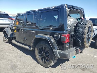 Drugie zdjęcie samochodu z przodu: 2022 JEEP WRANGLER UNLIMITED SAHARA 4XE VIN:1C4JJXP65NW276988 - miniatura