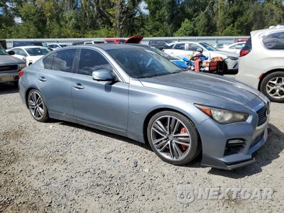 Czwarte zdjęcie samochodu z boku: 2014 INFINITI Q50 HYBRID PREMIUM VIN:JN1AV7AP7EM691654 - miniatura