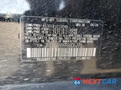 Zdjęcie 12 z 13 samochodu: 2024 SUBARU WRX PREMIUM VIN:JF1VBAH66R8806279 - miniatura