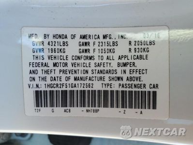 Zdjęcie 12 z 12 samochodu: 2016 HOND ACCORD SPO VIN:1HGCR2F51GA172562 - miniatura