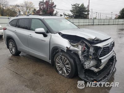 Czwarte zdjęcie samochodu z boku: 2021 TOYOTA HIGHLANDER HYBRID PLATINUM VIN:5TDEBRCH8MS028654 - miniatura